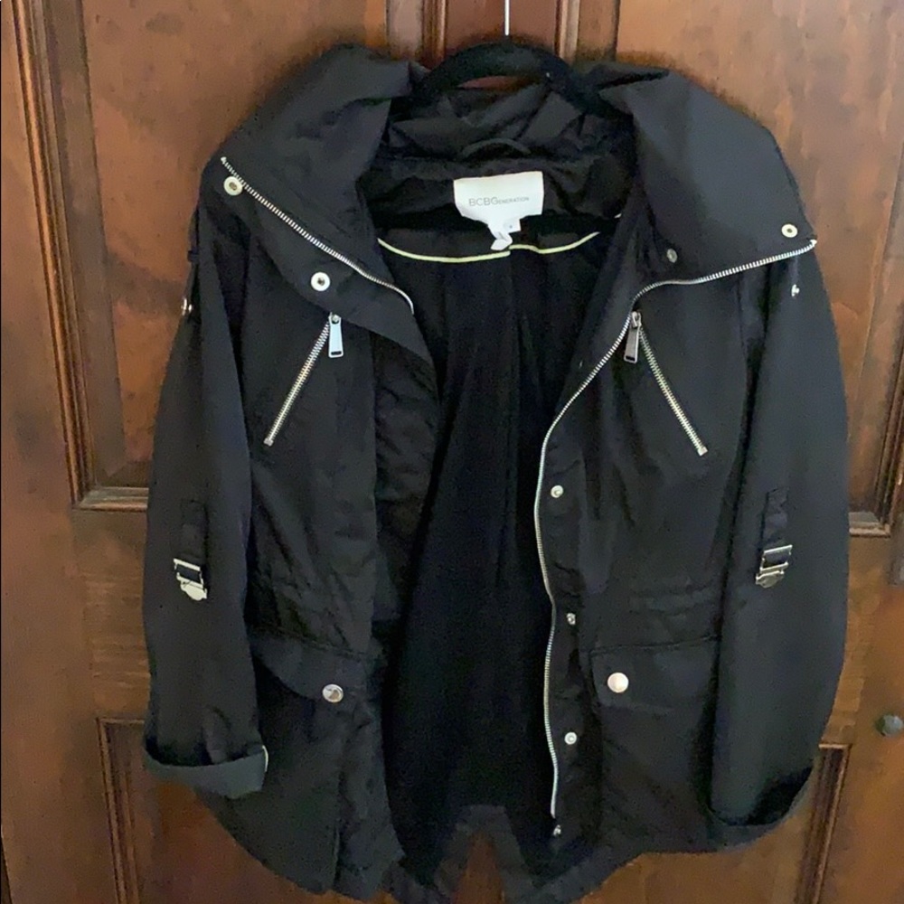BCBGeneration Black Rain Jacket